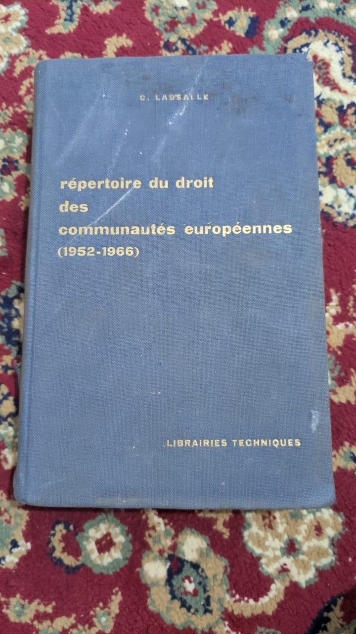 Répertoire du droit des communautés européennes (1952-1966)